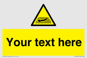 Custom Warning strong river flows